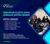 İnsan Hakları ve Eşitlik Hukuku Seminerleri Sertifika Programı Başvuruları Hk.