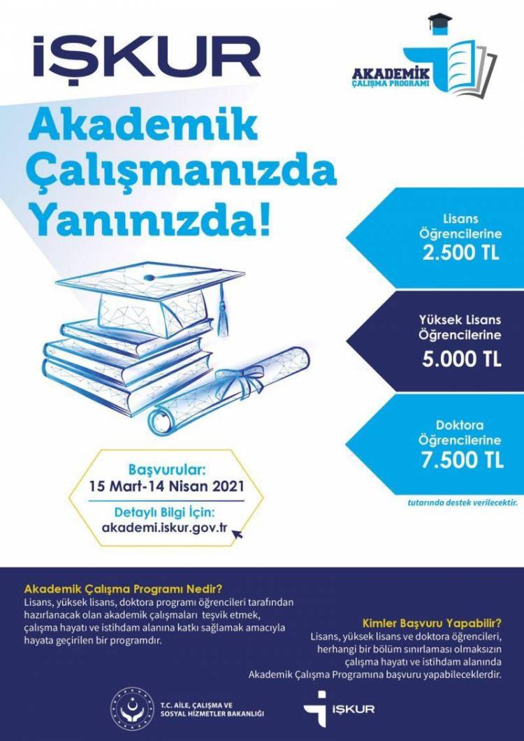İŞKUR Akademik Çalışma Programı Desteği Hakkında